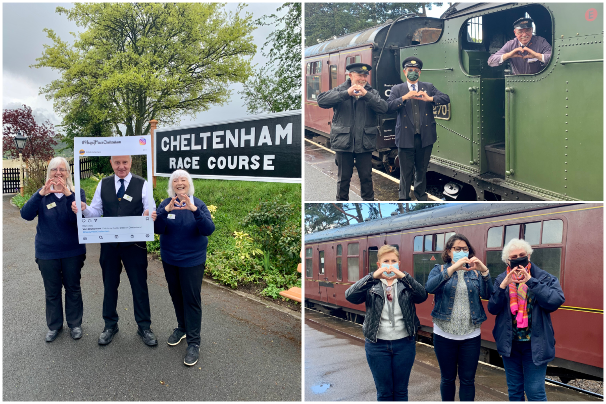 GWSR volunteers and visitors enjoying being back riding on the steam railway